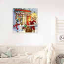 5D Full Round Drill Drawing Picture Santa Diamond Painting Living Room Ornament