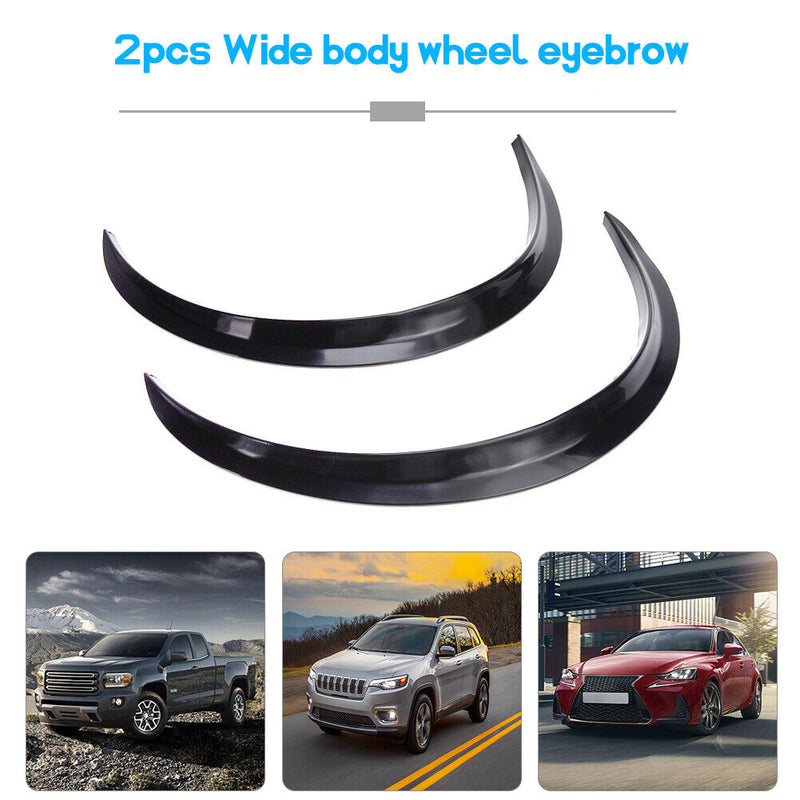 2pcs Car Truck SUV Body Kit Trim Fender Flares Protector Arch Wheel Eyebrow Lip