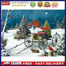5D DIY Full Drill Cross Stitch Christmas Carriage Diamond Painting Embroide