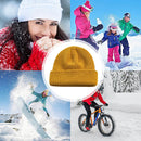 Men Women Winter Cycling Warm Knitted Beanie Brimless Sports Skullcap Round Hat