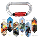 25KN O Shape Safety Auto Master Lock Carabiner Outdoor Rock Climbing Buckle