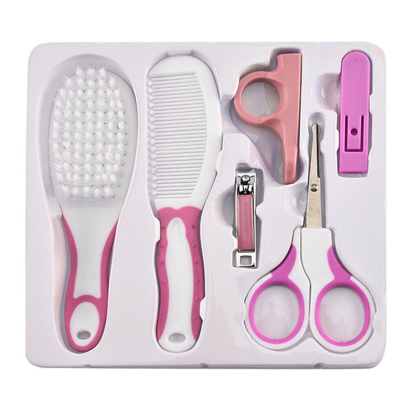 6pcs Infants Safety Manicure Scissors Care Kits Nail Clipper Tool(A Pink) Newly