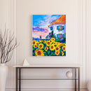 Flower Oil Paint By Numbers Kit DIY Home Decoration Gift Wall Art Picture C