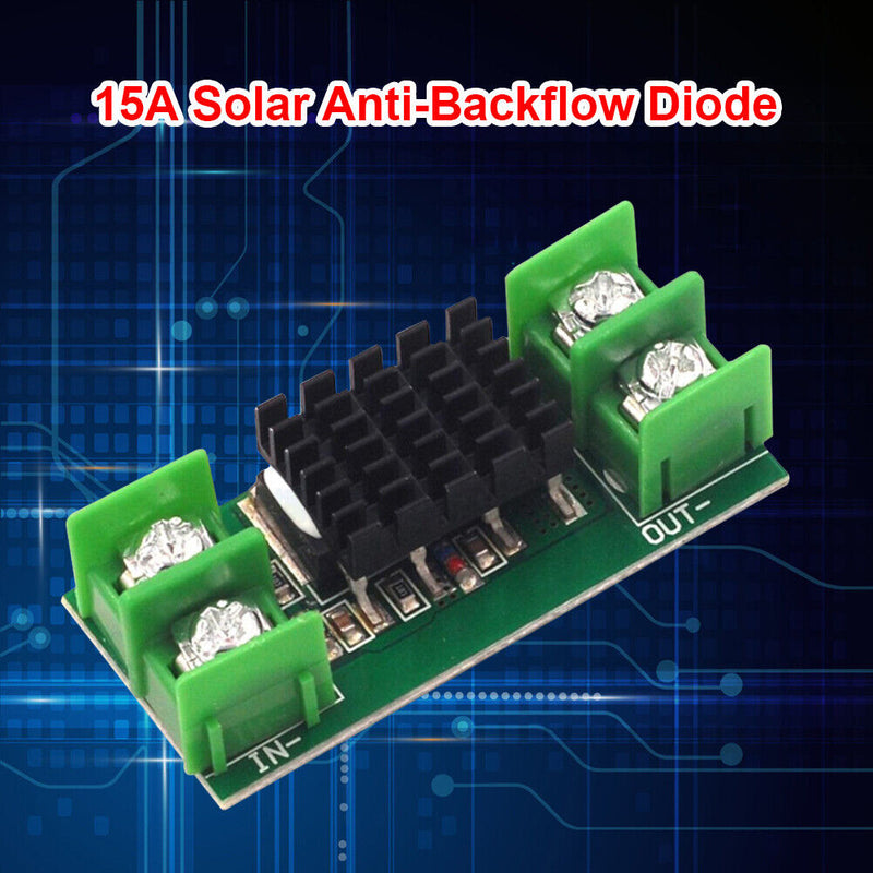 15A 5-60V Solar Panel Anti Reverse Irrigation Ideal Diode Battery Charging