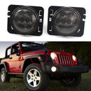 1Pair For Jeep Wrangler JK 2007-2017 LED Turn Signal Side Light Smoked Lens
