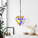 Crystal Diamond Wind Chimes Ornaments Love Heart Hanging During Room Decoration