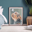 Hand Painted Canvas Art Painting By Number Dog and Butterfly DIY Oil Picture Kit
