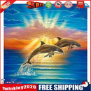 5D Diamond Painting Kit Jumping Dolphin Full Round Drill DIY Mosaic Crafts