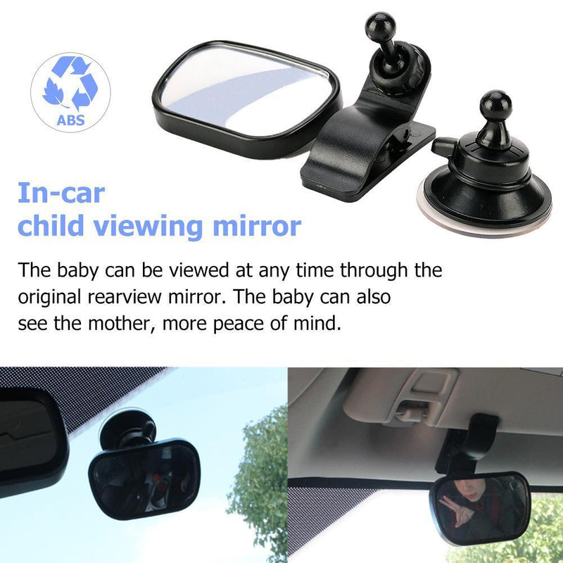 2 - in - 1 Baby Rearview Mirror, convex, shatter-proof rear seat