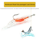 2pcs 6cm 3g Simulation Shrimp Lure Fishing Baits w/ Hook Crankbait (White) Newly