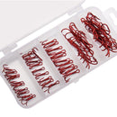Carbon Steel Fishing Barbed Fishing Treble Hooks Hook Set Box Three Anchor Hook