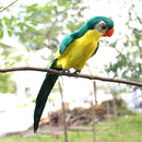 Simulation Parrot Hanging Decals Bird Ornament Gardening Decor Props (Green