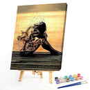 DIY Oil Paint by Numbers Abstract Smoke Coded Hand Painted Drawing Home Decor