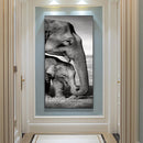 Elephant Mom and Kid Oil Paint By Numbers DIY Home Decoration Gift Wall Art Kit