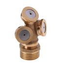 Adjustable Mist Nozzle Thread Brass Garden Water Cooling Sprinkler(3 Holes)
