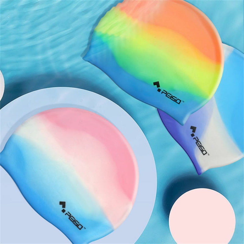 Waterproof Swimming Cap Flexible Durable Pool Bathing Hats Elastic Silicone