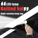 LED Light Cap Battery Powered Outdoor Fishing Running Camping Knitted Beanie Hat