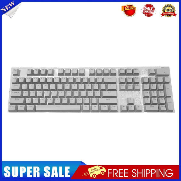 104pcs Universal Mechanical Keyboard Keycaps PC Bakclit Key Cap Set (Gray)