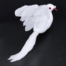 White Foam Artificial Feather Wings Simulation Pigeon Wedding Decor Spread