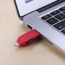 2 in 1 Multi-Function USB2.0 OTG Card Reader TF/SD Card Reader Adapter Newly