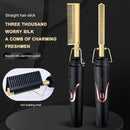 Electric Copper Comb Wet Dry Hair Straightening Comb Anti-Scald Shell (US)