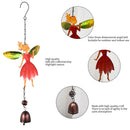 Fairy Angel Wind Chimes Metal Art Wind Bell for Indoor Outdoor Yard (Red) Newly