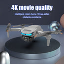 4CH 4K HD Dual Camera Foldable RC Drone 2.4GHz with 2 Battery (Light Grey) Newly