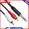 1.5m 1/4 Stereo Male to 2 RCA Male Dual RCA to 6.35mm TRS Audio Adapter Cable