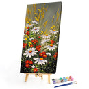 Flowers Oil Paint By Numbers Kits Canvas Picture Wall Art DIY Craft Coloring Set