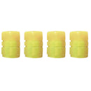 4pcs Luminous Tire Cap Tire Stem Cap Rim Stem Covers for Motorcycles (Yello