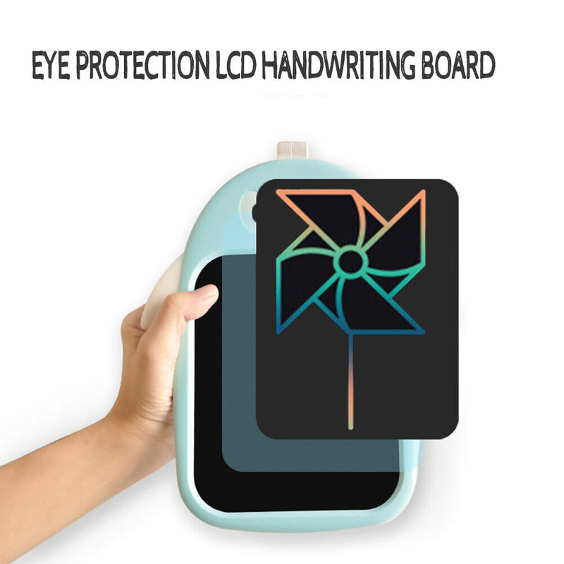 8.5in LCD Penguin Electronic Writing Tablet Kids Handwriting Board (Blue)