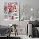 Full Cross Stitch Bouquet Vase Embroidery Cotton Thread DIY Needlework Home Kits