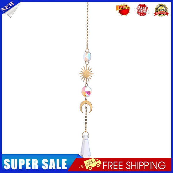 Crystal Sun Moon Hanging Meatal Pendant Home Car Decor (B)