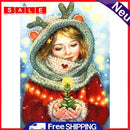 40x53cm Cross Stitch Full Embroidery Kit Christmas Girl Home Decoration Stamped