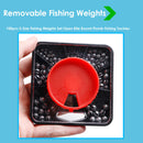 100pcs 5-Size Open Bite Round Plumb Fishing Sinkers Weights Set Fishing Tackles