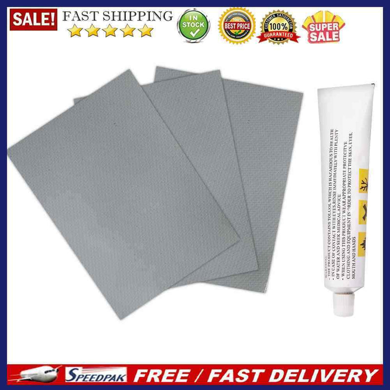 4pcs PVC Paddle Board Patches Waterproof Kayak Air Bed Repair Patch with Glue