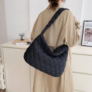 #A Fashion Women Shopper Bag Large Capacity Top-handle Bag Rhombus Pattern for L