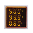 Square LED Digital Voltmeter Ammeter Hertz Meter Signal Lights Voltage Meter
