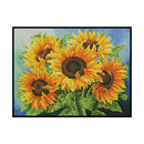 Sunflower Cross Stitch Kit 11CT Counted Full Embroidery Canvas Home Wall Decor