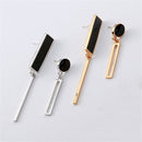 Rectangle Asymmetry Eardrop Crystal Earrings Geometric Dangler Women Jewelry