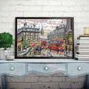 Partial Cross Stitch 14CT Cotton Thread DIY Street Handmade Stamped Needlework