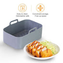 Silicone Air Fryer Liner Oven Baking Fryer Pot Basket Mat for 8QT (Grey) Newly