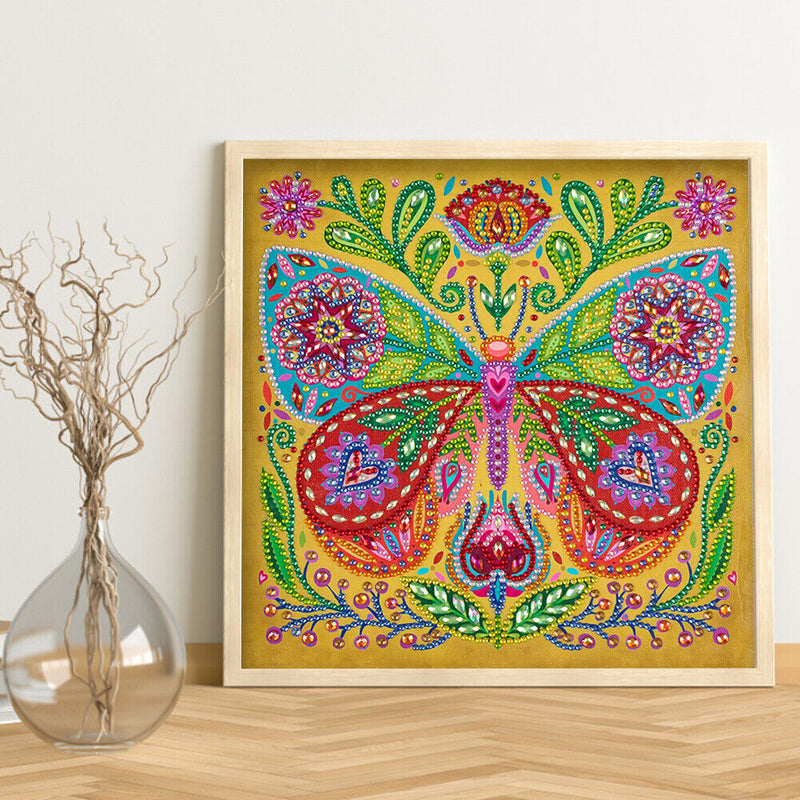5D DIY Diamond Painted Butterfly Partial Special Rhinestone Set