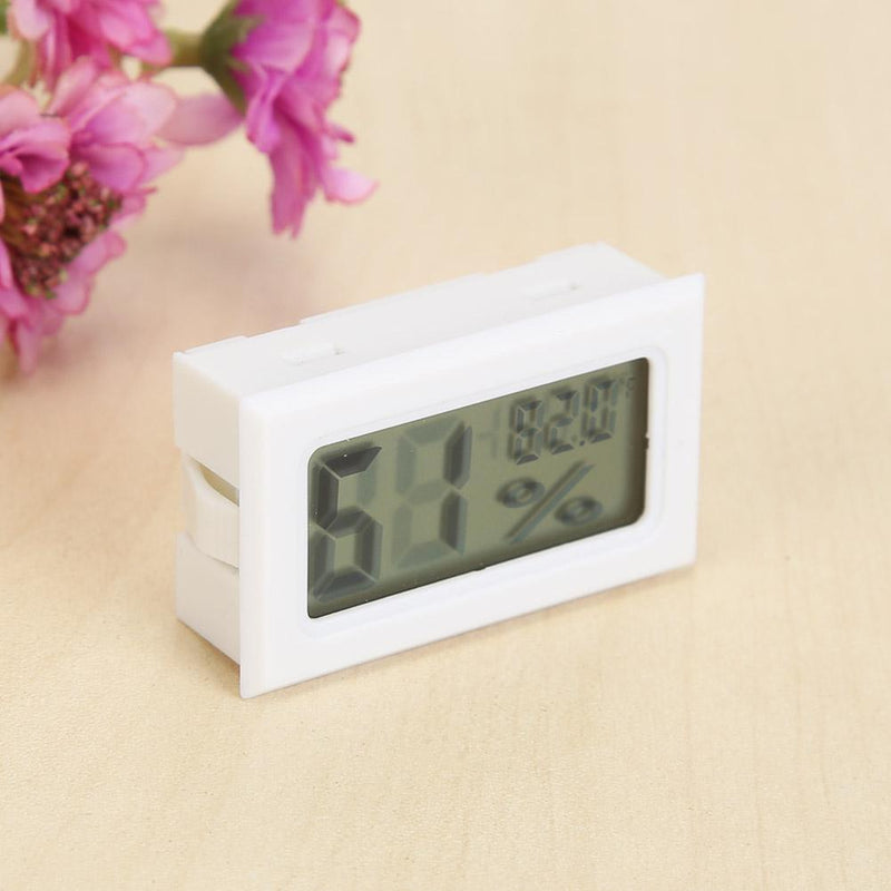 Mini Digital LCD Temperature Humidity Meter Thermometer (White Fahrenheit)