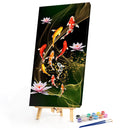 Nine Fish Oil Paint By Numbers DIY Acrylic Painting Wall Art Picture Home C