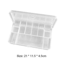 11 Compartments Fishing Box Double Layer Lure Hook Storage Case (Clear)