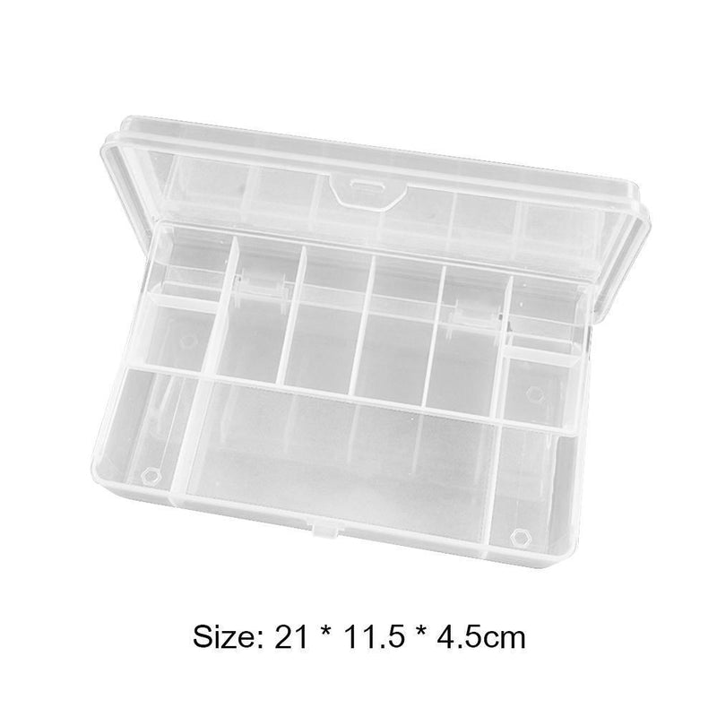 11 Compartments Fishing Box Double Layer Lure Hook Storage Case (Clear)