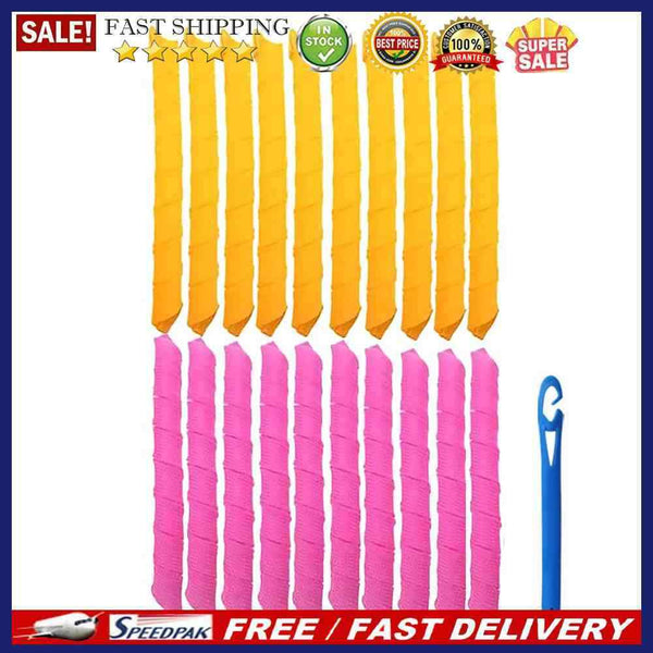 Snail Shape Hair Rollers with Stick Bendy Hair Roller DIY Hair Styling Accessory