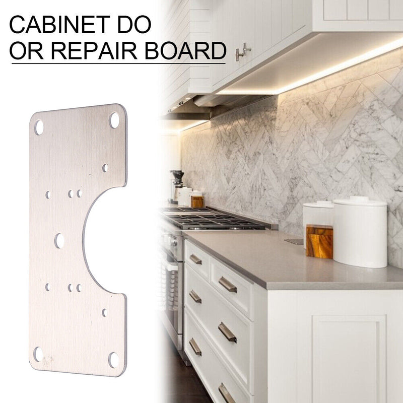 Stainless Steel Hinge Fixing Plate for Cabinet Door Repair Installer Kits Newly