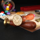 Retro Animal Pattern Wax Seal Stamps Wooden Handle Envelope Sealing Wax (C)